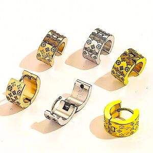 Rose Gold Plated Four Leaf Clover Hoop Luxury Huggies’ Minimalist Earrings